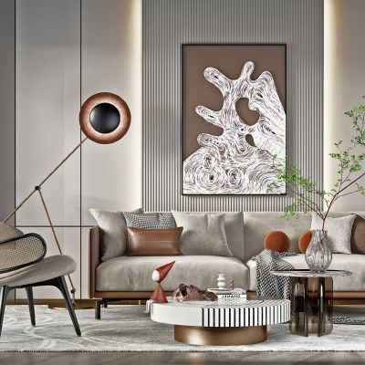 现代沙发茶几组合