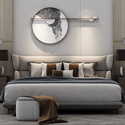 欧式双人床床头柜