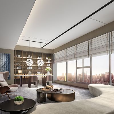 现代书房茶室客厅