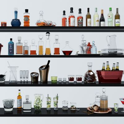 现代酒吧酒具酒桶冰桶红酒洋酒酒杯