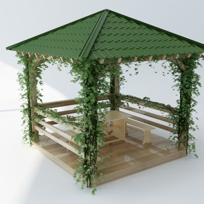 简欧凉亭亭子藤蔓植物