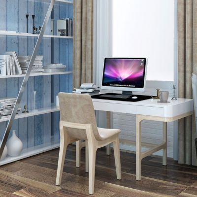 现代风格写字台书桌图纸垃圾篓