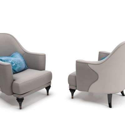 简欧单人休闲沙发椅子