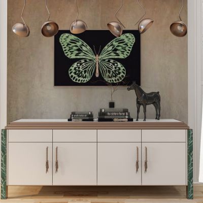 简欧边柜电视柜