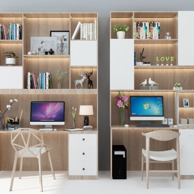 北欧书桌椅写字台书柜