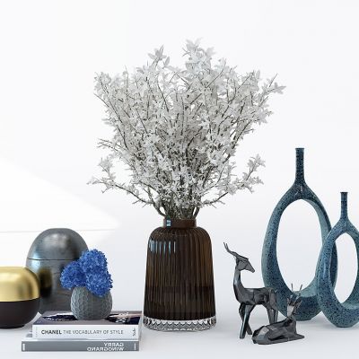 现代软装花瓶花卉组合