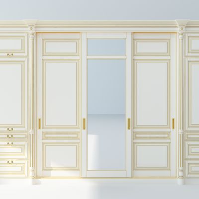 法式衣柜推拉门护墙板