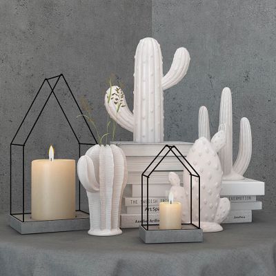 现代仙人掌饰品摆件