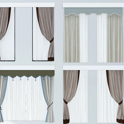 新中式窗帘组合