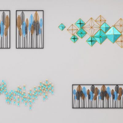 现代背景墙羽毛装饰挂饰挂件