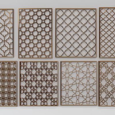 中式屏风隔断花格