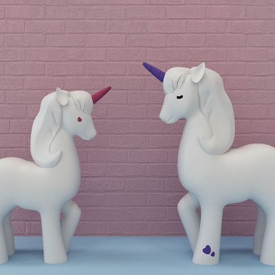 儿童童话卡通马匹雕塑摆件