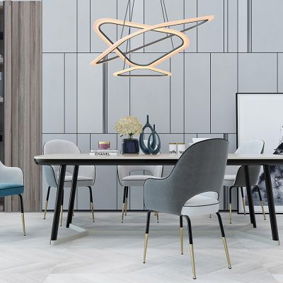 欧式轻奢餐桌椅艺术吊灯
