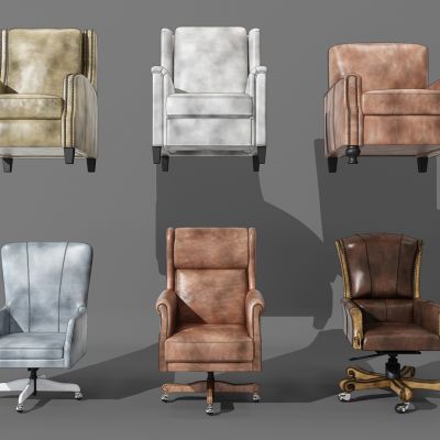 欧式办公椅老板椅单人沙发