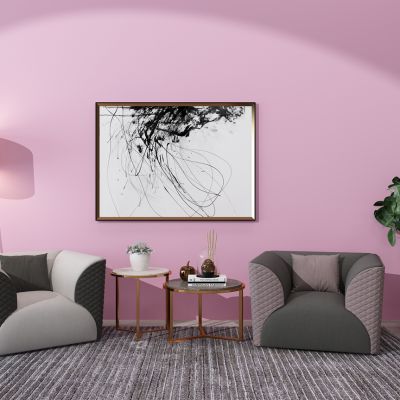 简欧单人沙发茶几落地灯