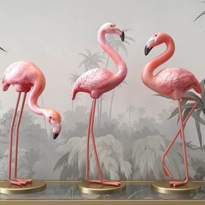 女孩房儿童房饰品摆件火烈鸟卡通雕塑摆件