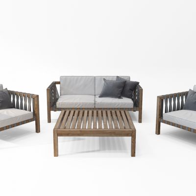 田园户外沙发茶几组合