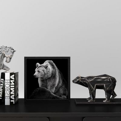 现代骏马狗熊雕塑饰品摆件