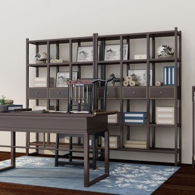 古典书桌椅书房家具花架摆台珊瑚石竹简古籍