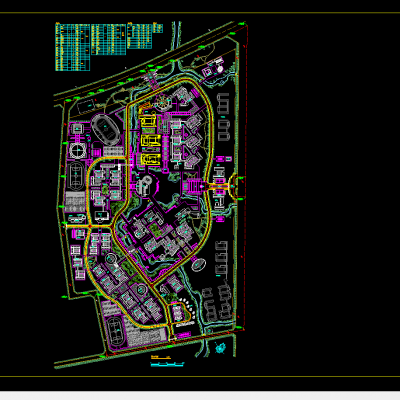 晒某大学总平面布置图