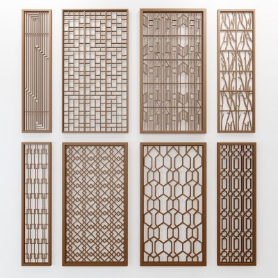 现代屏风隔断花格