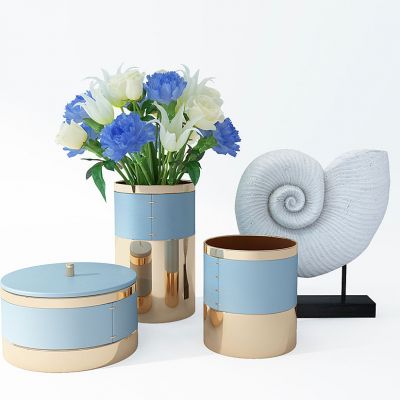 艺术插花花瓶摆件康乃馨百合花