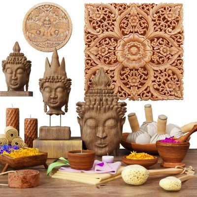 东南亚佛像佛头雕塑雕花陈设品摆件按摩饰品