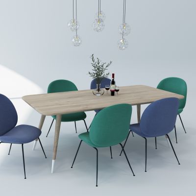 现代餐桌椅组合