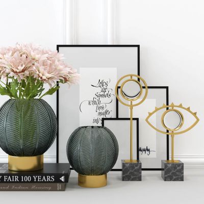 现代轻奢手工玻璃花瓶插花