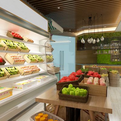 现代水果超市货架