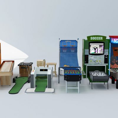 现代游戏机室内高尔夫桌球保龄球