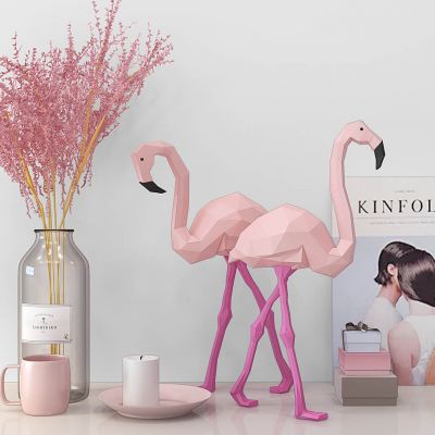 女孩房儿童房饰品摆件火烈鸟卡通雕塑摆件