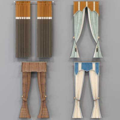美式窗帘组合