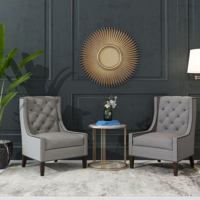 简欧单人沙发椅子边几