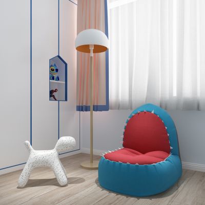 现代儿童玩具鲨鱼嘴单人沙发组合