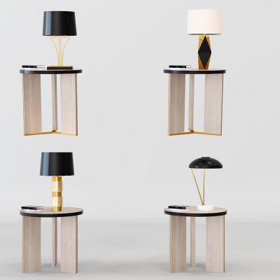 现代台灯边几圆几