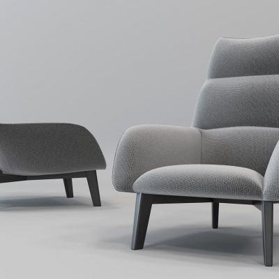 简欧单人休闲沙发