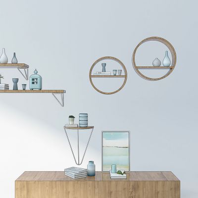 北欧墙饰层板架装饰摆件