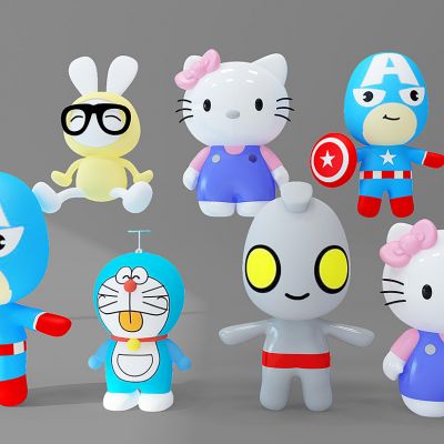 现代动漫人物哆啦梦玩具