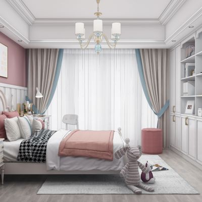 欧式儿童房女孩房床