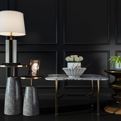 欧式边几茶几台灯