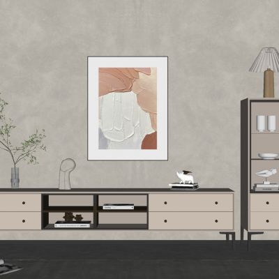 侘寂 电视柜SU模型