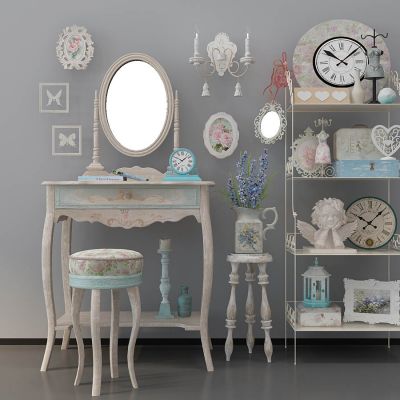 欧式梳妆台装饰储物架