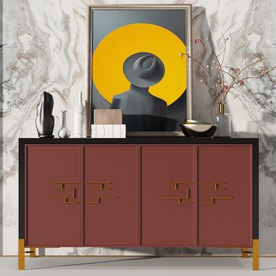 新中式边柜玄关柜摆台摆件