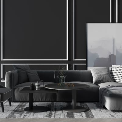 现代沙发茶几组合