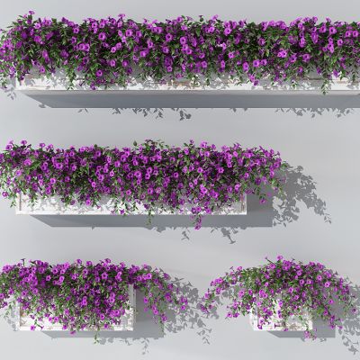 花槽插花鲜花3D模型