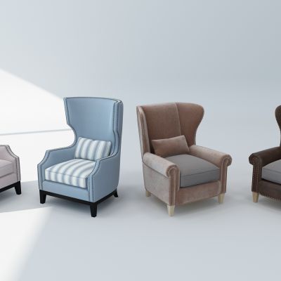 法式高靠背单人沙发椅子