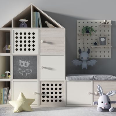 现代儿童书柜装饰柜玩具