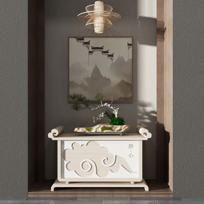 新中式边柜玄关柜摆件