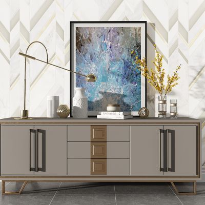 现代轻奢玄关柜餐边柜装饰柜电视柜摆件